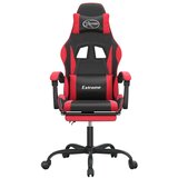  Gaming stol z oporo za noge črno in rdeče umetno usnje, (21378098) | Shoptok.si