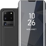 Cadorabo CASE, združljiv s Samsungom v turmalinski črni barvi - prozorno za zaščito z ogledalom z ogledalom s funkcijo stojala 360 stopinj zaščita, (20568819) Cene