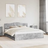  Krevetna konstrukcija s ladicama Betonski sivi 180 x 200 cm Siva 206 x 183 x 90 cm | Shoptok.si