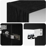  Kupaonski ormar s ogledalom Crni hrast 50 x 14,5 x 70 cm | shoptok.hr