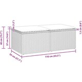  2-dijelni set vrtnih sofa s jastucima crni od poliratana bagrem | shoptok.hr