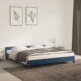 Maison Chic Posteljni okvir - Dvoposteljna postelja - Zakonska postelja brez vzmetnice temno moder 180x200 cm žamet-J4284, (21776869) | Shoptok.si