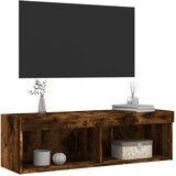 TV ormarić s LED svjetlima boja dimljenog hrasta 100x30x30 cm | Eponuda.ba