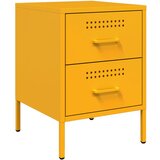  The Living Store Nočna omarica gorčično rumena 36x39x50,5 cm jeklo - Nočna Omarica, (21495873) | Shoptok.si