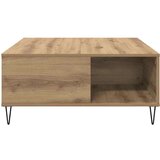 vidaXL Kava Stol hrast artisan 80 x 80 x 36.5 cm Konstruirano drvo | shoptok.hr