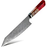 IZMAEL Damaskast kuhinjski nož KU-20019 - Chef / Rdeča / 33,8cm | Shoptok.si