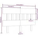  Uzglavlje za krevet sivo 153,5 x 3 x 81 cm od masivne borovine | Eponuda.com