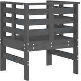  Vrtne stolice 2 kom sive 61,5 x 53 x 71 cm od masivne borovine | shoptok.hr
