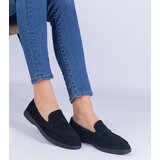 D/CEO marka niezdefiniowana Black classic loafers with perforation from eco-suede Sargossi Cene