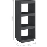 Ormarić za knjige / pregrada sivi 40x35x103 cm od borovine | shoptok.hr