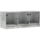 Maison Chic TV omarica - TV stojalo - Televizijska omarica s steklenimi vrati betonsko siva 102x37x42 cm, (21700761) Cene