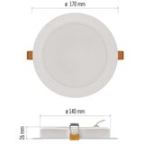 LED vgradno svetilo RUBIC, okroglo, belo, 18W, nevtralno bela | Shoptok.si