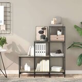  Regal za knjige boja hrasta 92 x 30 x 102 cm od drva i metala | shoptok.hr