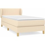  Krevet s oprugama i madracem krem 90 x 190 cm od tkanine | shoptok.hr
