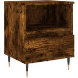 Maison Chic Nočna omarica - Nočna miza dimljen hrast 40x35x50 cm inženirski les, (21689270) Cene