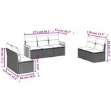  7-dijelni set vrtnih sofa od poliratana s jastucima bež | shoptok.hr