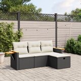 vidaXL 4-dijelni set vrtnih sofa od poliratana s jastucima crni | shoptok.hr