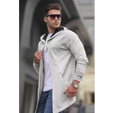 Madmext Gray Torn Detailed Cardigan 4093