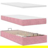 vidaXL Otomanski posteljni okvir z vzmetnicami roza 160x200cm žamet, (21610061) | Shoptok.si