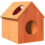 vidaXL Hiša za mačke voščeno rjavo 41x50x50 cm masivni les borovega | Shoptok.si