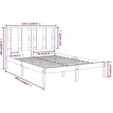  Posteljni okvir bel iz trdne borovine 120x200 cm, (20646656) | Shoptok.si