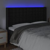  LED uzglavlje crno 147x16x118/128 cm od umjetna koža | shoptok.hr