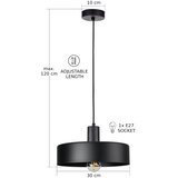  Visilica na sajli ARCANE 1xE27/60W/230V, crne boje | Eponuda.com