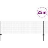 vidaXL Varjena žična ograja z 11 U stebrički Siva 0,6x25 m Jeklo | Shoptok.si