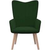  Stol za sproščanje temno zelen žamet, (20934358) | Shoptok.si
