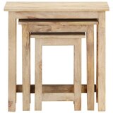 Furnova Komplet mizic 3 kosi trden mangov les, (21914180) | Shoptok.si