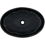 Nadgradni umivaonik crni ovalni 59x40x15 cm keramički | shoptok.hr