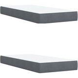  LED krevet za pohranu s madracem Tamnosiva 200 x 200 cm Baršun | shoptok.hr