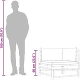  Kutna vrtna sofa od bambusa s krem bijelim jastucima | shoptok.hr