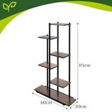 Gardlov 27788 Metalni Stalak za Cvijeće – 6 Razina, Loft Stil, MDF Police, Visina 113 cm | Shoptok.si