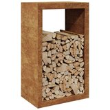 vidaXL stojalo za drva 60x40x100 cm korten jeklo | Shoptok.si
