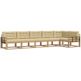 vidaXL Zunanja garnitura za sedenje 4 pcs Bela in bež Poliester, (5000280144) | Shoptok.si