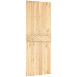  Klizna vrata Prirodna i crna 80 x 210 cm Čvrsta borovina | shoptok.hr