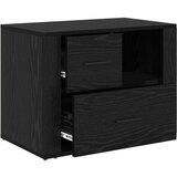 vidaXL Nočna omarica Črni hrast 60 x 36 x 45 cm Konstruiran les | Shoptok.si