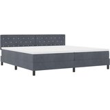vidaXL Dvostruki krevet s madracem Tamno sivi 200x200 cm Baršun | shoptok.hr