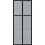 Zid za walk-in tuš Crna 80 x 195 cm Staklo otporno na udarce | shoptok.hr