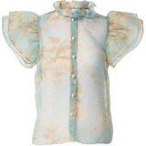 River Island Bluza svetlo bež / pastelno modra / svetlo rjava / kaki | Shoptok.si