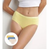 DIM LES POCKETS COTTON BOXER 3x - Women's cotton panties 3 pcs - light blue - orange - yellow | shoptok.hr