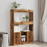  Visoka komoda boja staro drvo 92x33x140 cm konstruirano drvo | shoptok.hr