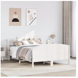vidaXL Okvir kreveta bez madraca bijeli 150x200 cm od masivne borovine | shoptok.hr