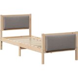 Okvir za krevet Sivo-smeđa 75 x 190 cm tkanina | shoptok.hr