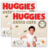 Huggies duo Pack Extra Care Jumbo Pelene za bebe, 4, 8-16kg, 2x33 komada Cene