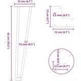 vidaXL ukosnice noge za stol 4 kom crne 42 cm čvrstog čelik | shoptok.hr