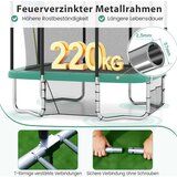  3 u 1 pravokutni trampolin s ljestvama, košarkaškim košem i nogometnim golom, dječji trampolin, zeleni | shoptok.hr