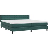 Box Spring krevet s madracem tamno zeleni 180x220 cm baršun | shoptok.hr