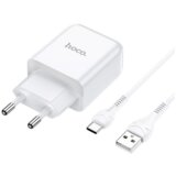 hoco. pametni hišni polnilec N2 z USB vtičem in s polnilnim kablom Type C 2,1A 10,5W - bel Cene